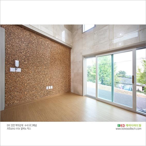 2013.11 [시공갤러리] 친환경 전원주택, 목조주택에 거실 인테리어 아트월 [로그패널] 2.jpg